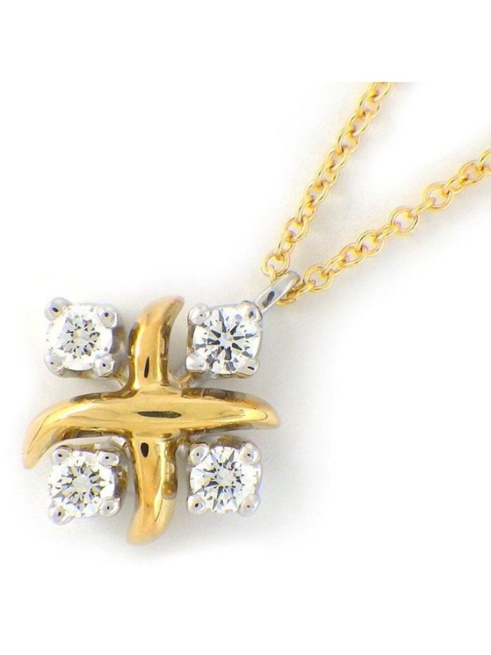Tiffany & Co Necklace Jean Schlumberger Lin 4 Point Diamond Meter